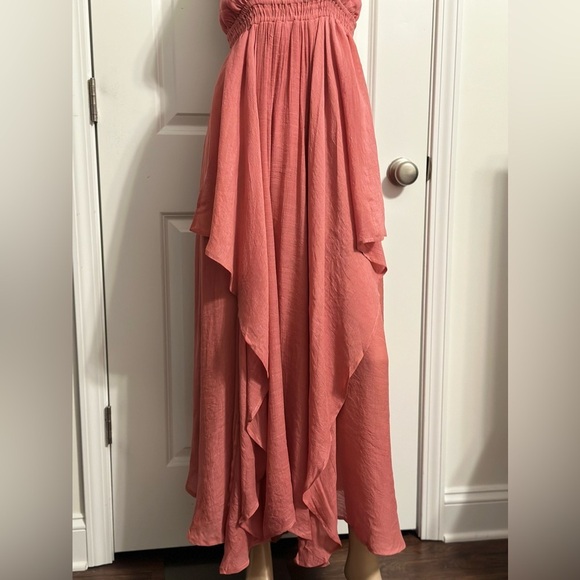 NWT-Tassel Fringe Strap Cutout Maxi Dress w/Pockets - Picture 12 of 14